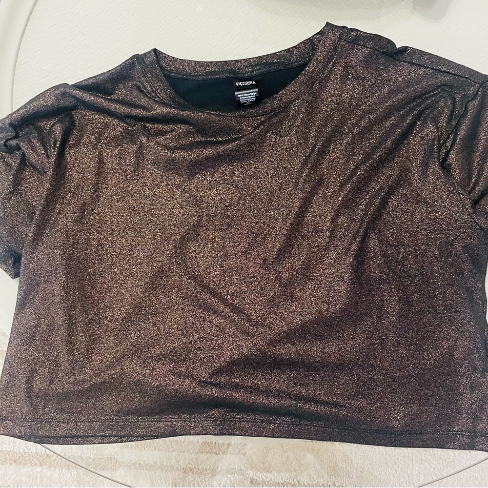 Victoria's Secret Shimmering Dark Crop Top